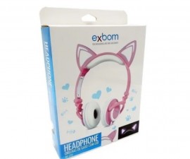  Headset Fone Orelha De Gato Led Cosplay Dobrve